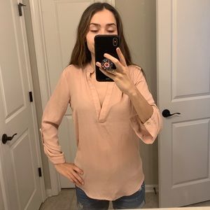 Charlotte Russe Pale Pink Long Sleeve